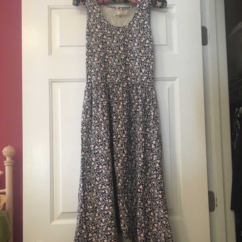 Blue and Creme Long Sundress